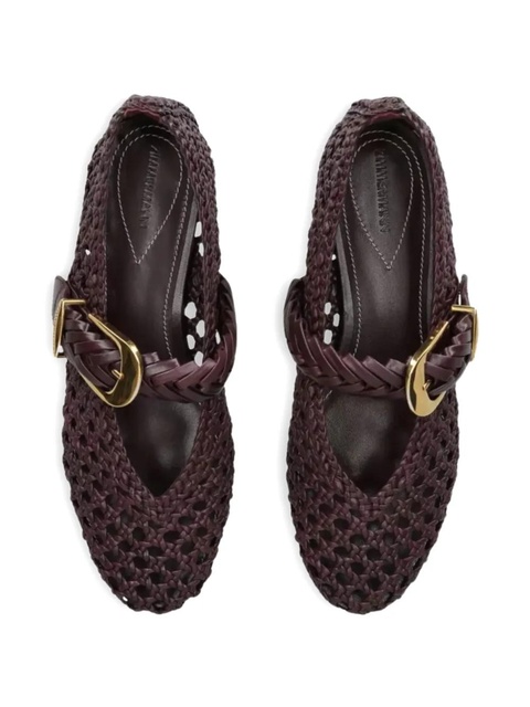 ZIMMERMANN Helix woven buckle ballet flats - Red - zdjęcie produktu nr 1