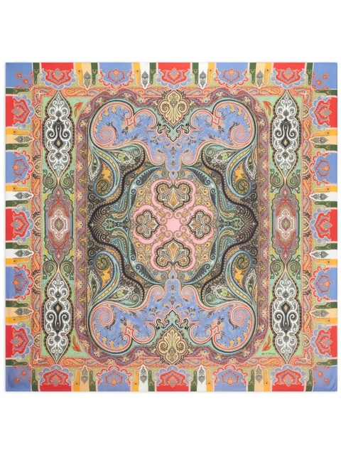 ETRO paisley-print cashmere blend scarf - Green - zdjęcie produktu nr 1