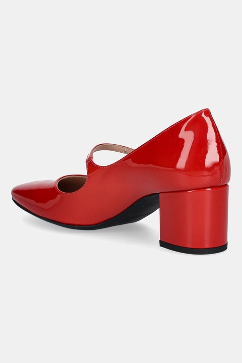 Love Moschino czółenka skórzane kolor czerwony na słupku JA10385G1NIH0500 - zdjęcie produktu nr 2