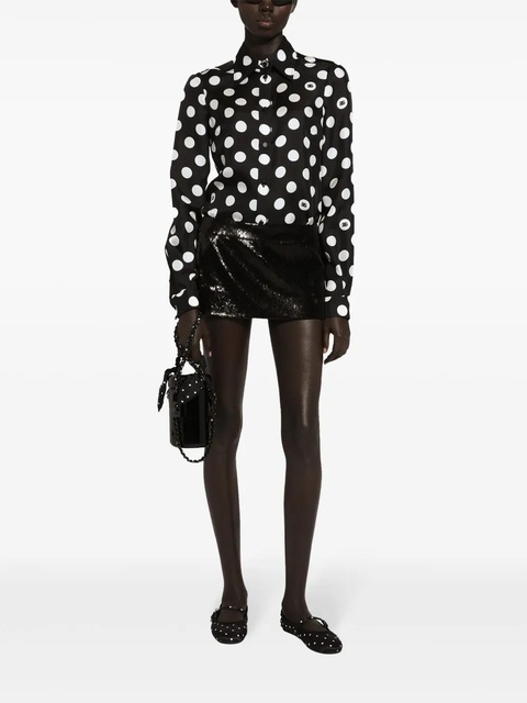 Dolce & Gabbana sequined low-rise miniskirt - Black - zdjęcie produktu nr 1