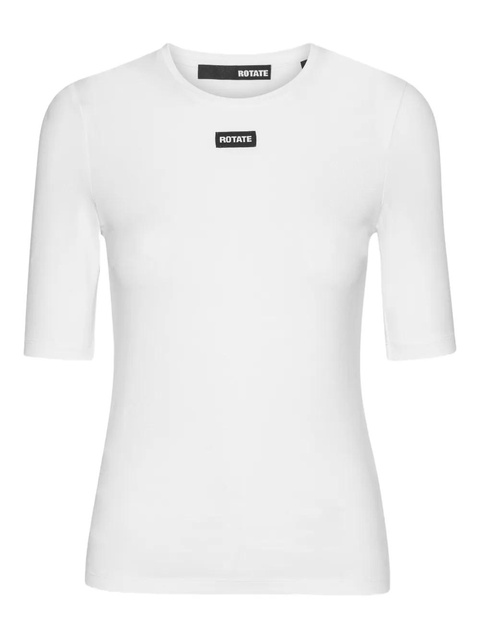 ROTATE BIRGER CHRISTENSEN logo-patch short-sleeve T-shirt - White - zdjęcie produktu nr 1