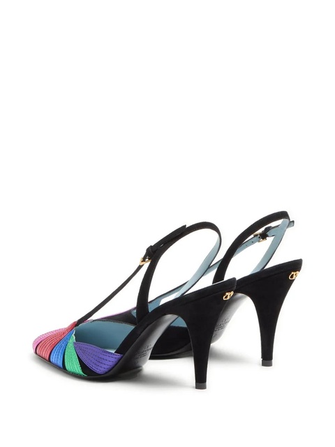 Valentino Garavani 90mm Foliefoliage slingback pumps - Pink - zdjęcie produktu nr 2