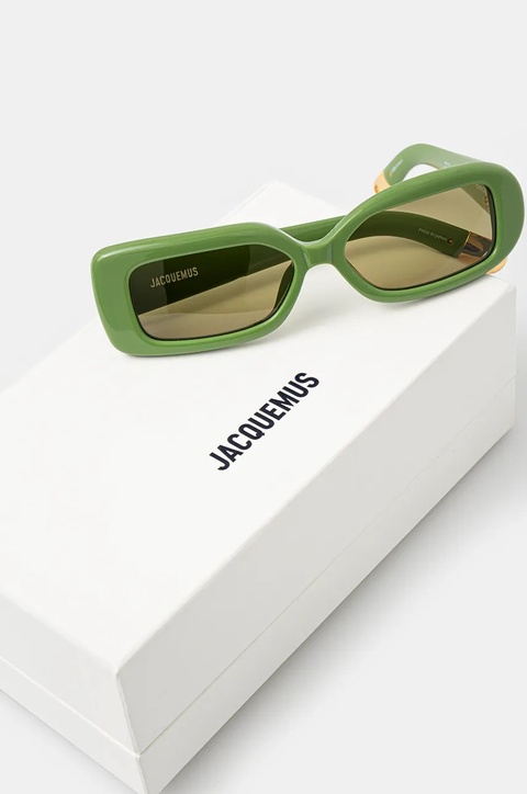 Jacquemus okulary przeciwsłoneczne ROND kolor zielony JAC11C3SUN - zdjęcie produktu nr 2