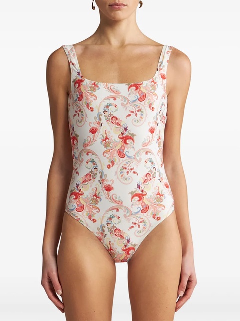 ETRO paisley-print square-neck swimsuit - White - zdjęcie produktu nr 2
