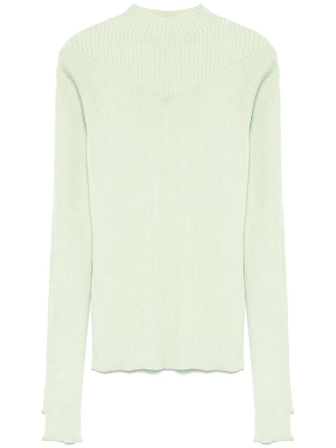 Victoria Beckham ribbed top - Green - zdjęcie produktu nr 1