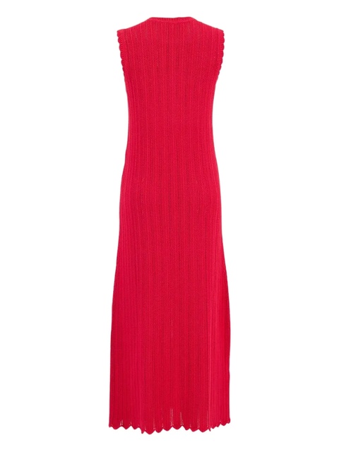 Altuzarra Sissi open-knit scalloped-hem maxi dress - Red - zdjęcie produktu nr 1
