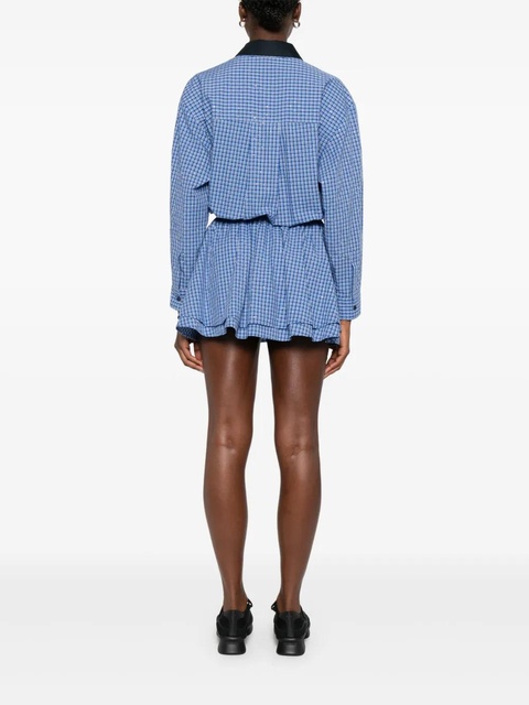 Maje rhinestone-embellished checked mini dress - Blue - zdjęcie produktu nr 2