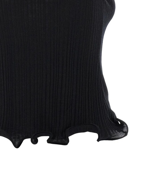 FENDI ruffled high-neck top - Black - zdjęcie produktu nr 2