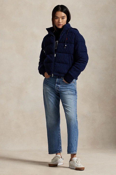 Polo Ralph Lauren kurtka wełniana kolor granatowy zimowa oversize 211A92614 - zdjęcie produktu nr 2