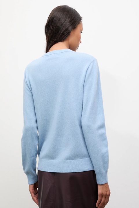 Answear.LAB sweter z wełny merino damski kolor niebieski lekki - zdjęcie produktu nr 2