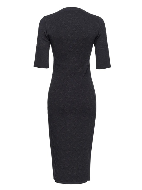 PINKO logo-embossed knitted dress - Black - zdjęcie produktu nr 2