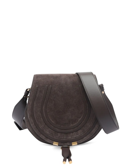 Chloé Marcie suede cross body bag - Brown - zdjęcie produktu nr 1