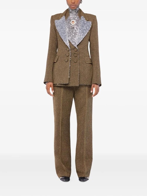 Rabanne seam-detail tailored trousers - Green - zdjęcie produktu nr 2