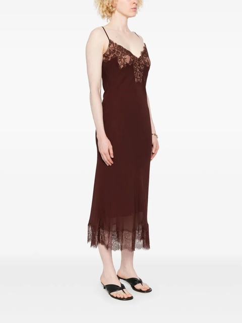 Self-Portrait lace-embellished dress - Brown - zdjęcie produktu nr 2
