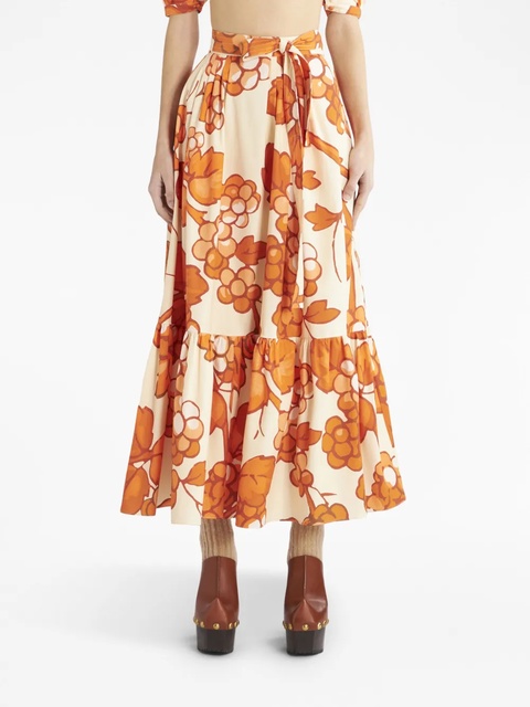 ETRO Gonna graphic-print skirt - Orange - zdjęcie produktu nr 2