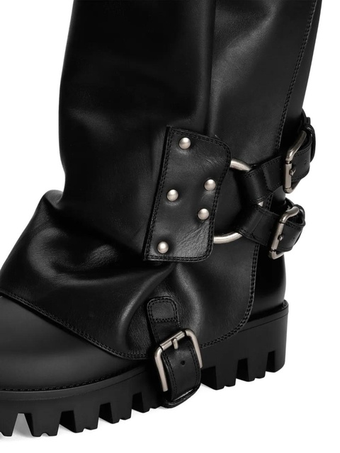 Dolce & Gabbana buckle-strap biker boots - Black - zdjęcie produktu nr 2