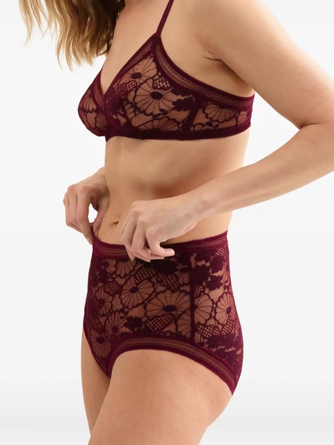 ERES floral-lace triangle bra - Purple - zdjęcie produktu nr 1