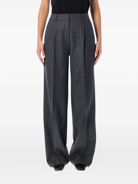 ANINE BING pleated wide-leg trousers - Grey - zdjęcie produktu nr 1