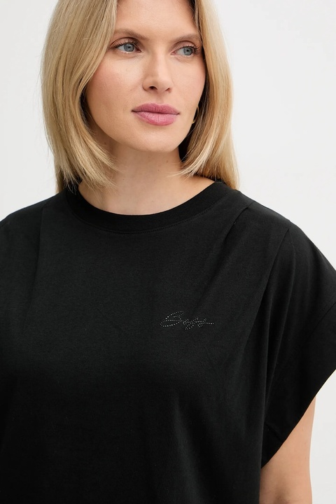 BOSS Orange t-shirt bawełniany damski kolor czarny 50547799 - zdjęcie produktu nr 1