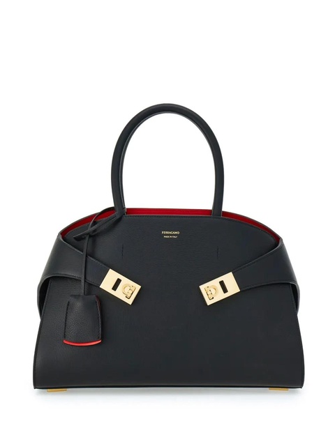 Ferragamo small Hug leather tote bag - Black - zdjęcie produktu nr 1