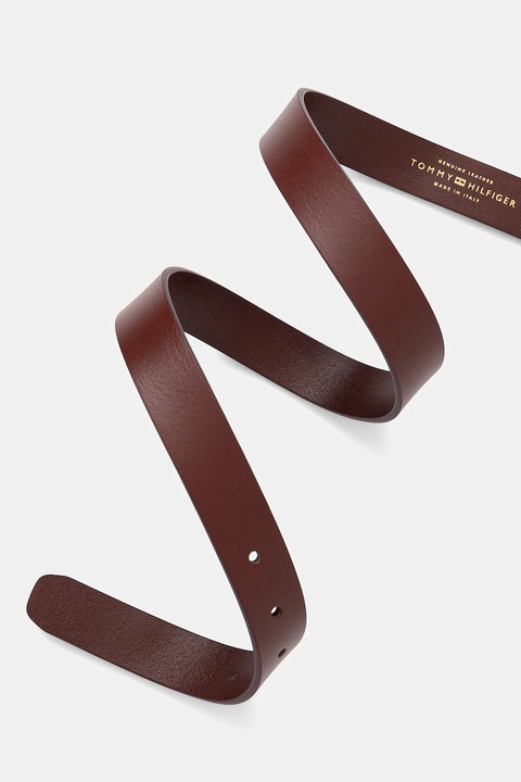 Tommy Hilfiger pasek skórzany damski kolor bordowy AW0AW16836 - zdjęcie produktu nr 2