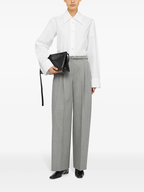 Jil Sander oversized-collar cotton shirt - White - zdjęcie produktu nr 2