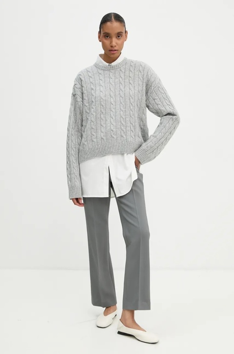 2NDDAY sweter z domieszką wełny Quito damski kolor szary 2245340456 - zdjęcie produktu nr 2