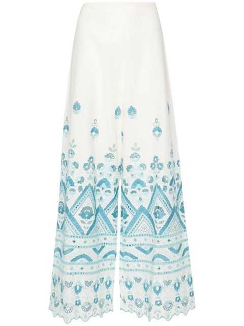 ETRO embroidered-detail cotton trousers - Neutrals - zdjęcie produktu nr 1