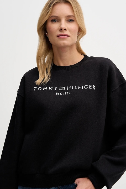 Tommy Hilfiger bluza damska kolor czarny z nadrukiem WW0WW47831 - zdjęcie produktu nr 2