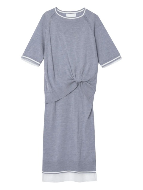 3.1 Phillip Lim knot-detail merino midi dress - Grey - zdjęcie produktu nr 1