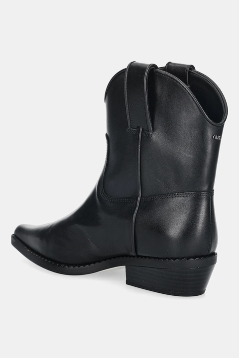 MICHAEL Michael Kors botki skórzane Noemie damskie kolor czarny na płaskim obcasie 40F5NOME7L.001 - zdjęcie produktu nr 1