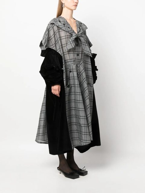 Maison Margiela Spliced checked midi dress - Black - zdjęcie produktu nr 2