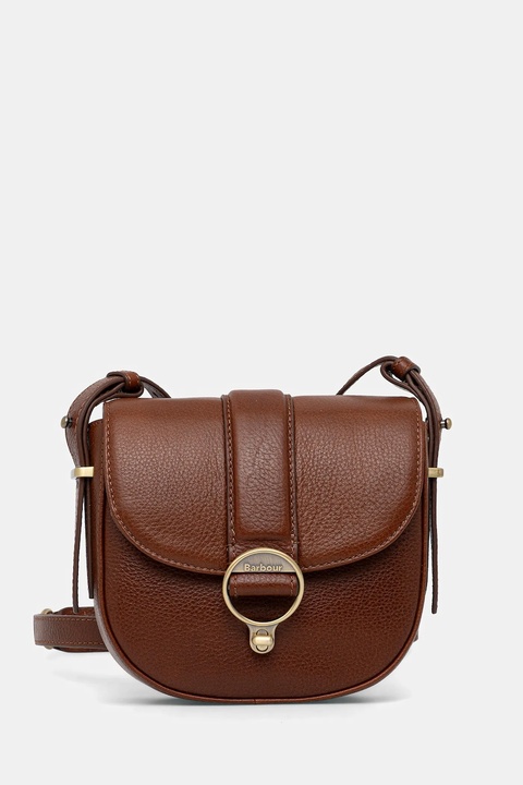 Barbour torebka skórzana kolor brązowy LBA0490 - zdjęcie produktu nr 1
