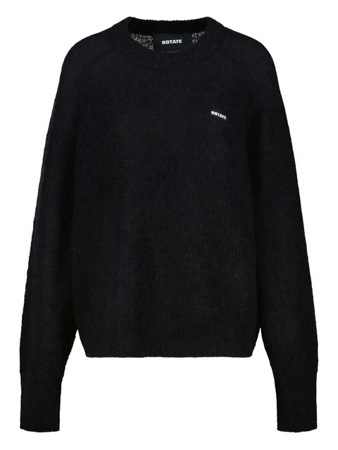ROTATE BIRGER CHRISTENSEN logo-detail crew-neck sweater - Black - zdjęcie produktu nr 2