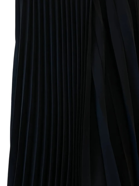 Saint Laurent pleated-construction asymmetric skirt - Black - zdjęcie produktu nr 1