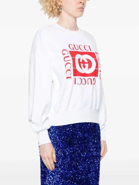 Gucci flocked-logo sweatshirt - White - zdjęcie produktu nr 2