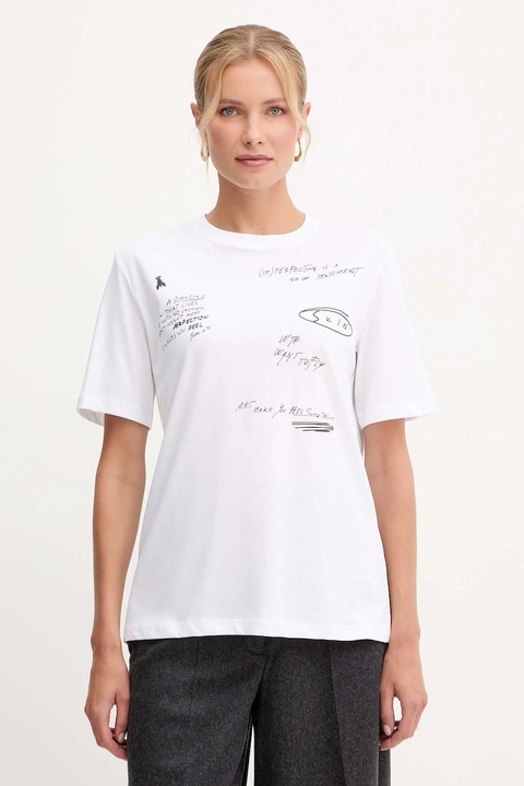 Patrizia Pepe t-shirt bawełniany damski kolor biały 2M4521 J365 - zdjęcie produktu nr 1