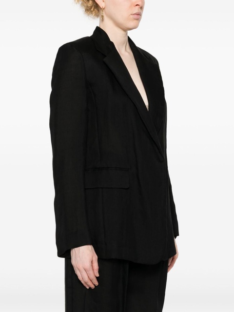 Chloé open-front ramie blazer - Black - zdjęcie produktu nr 2