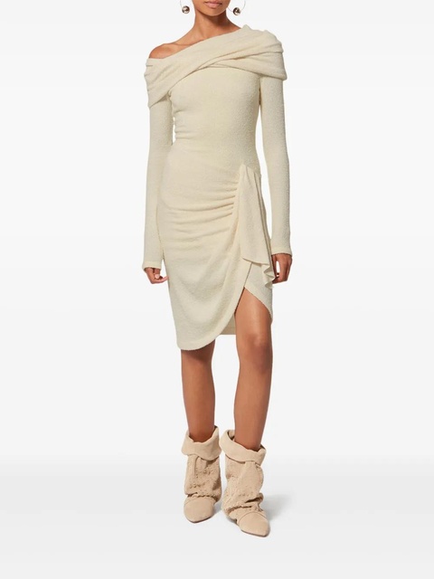 ISABEL MARANT Fatene draped midi dress - Neutrals - zdjęcie produktu nr 2