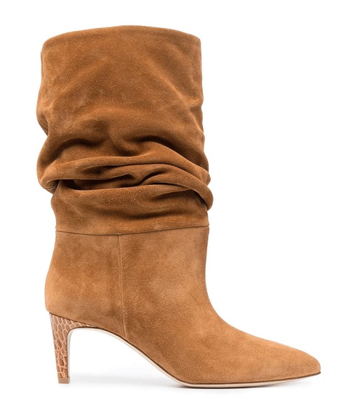 PARIS TEXAS - Brązowe botki z zamszu Slouchy - zdjęcie produktu nr 2