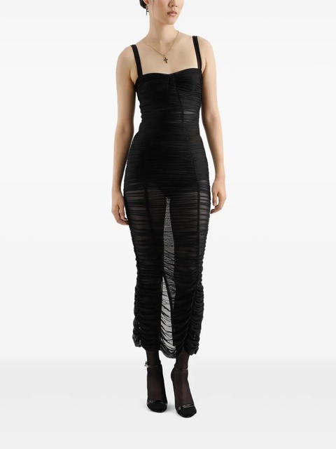 Dolce & Gabbana ruched midi dress - Black - zdjęcie produktu nr 1