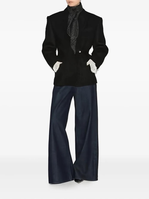 ISABEL MARANT Alecia polka-dot fringed scarf - Black - zdjęcie produktu nr 2
