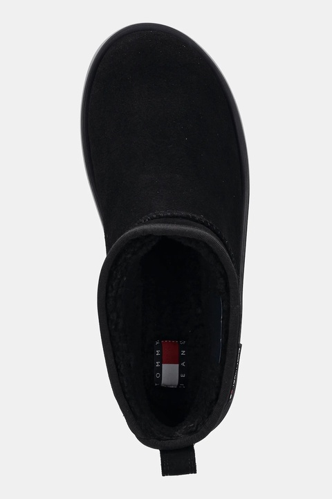 Tommy Jeans śniegowce zamszowe TJW FLATFORM SNOW BOOT SUEDE kolor czarny EN0EN02841 - zdjęcie produktu nr 2