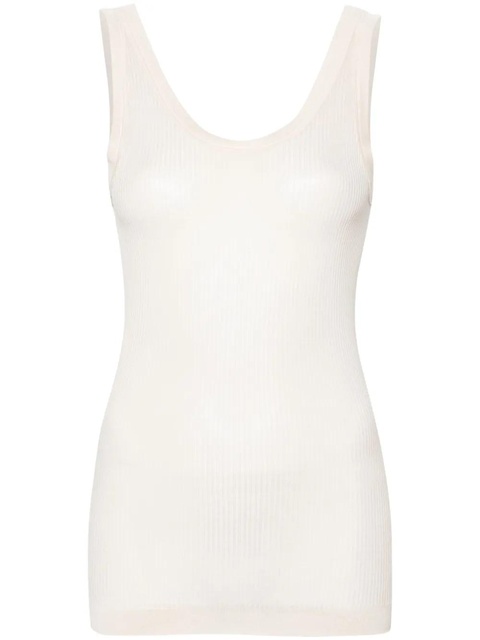 LEMAIRE fine-ribbed seamless tank top - Neutrals - zdjęcie produktu nr 1