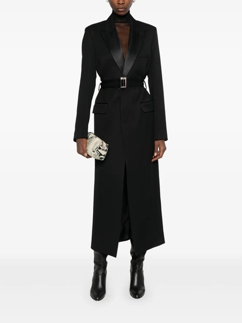 Victoria Beckham shawl-lapel slit coat - Black - zdjęcie produktu nr 2