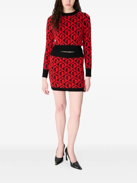 Marine Serre Moon lozenge-knit sweater - Red - zdjęcie produktu nr 2