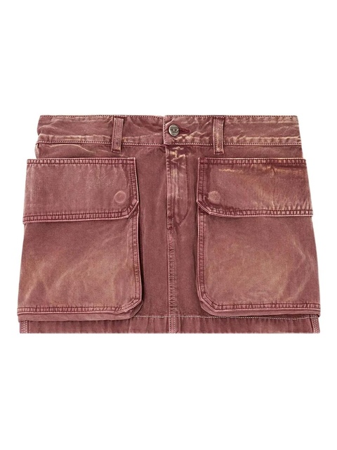 Diesel cargo-pockets mini straight skirt - Red - zdjęcie produktu nr 1