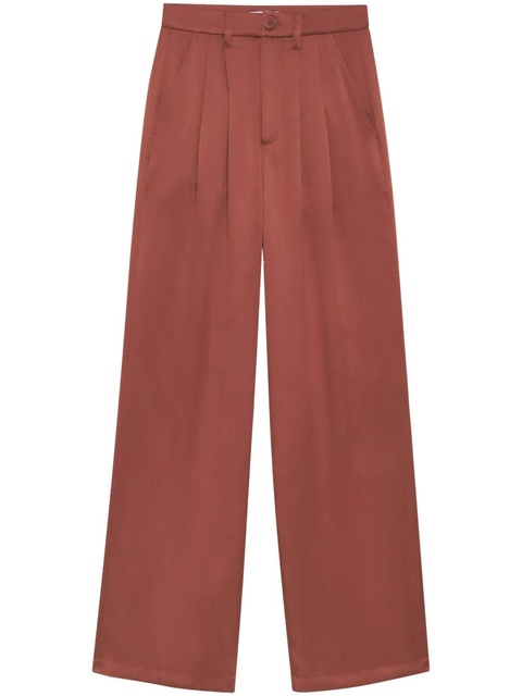 ANINE BING Carrie silk trousers - Red - zdjęcie produktu nr 1