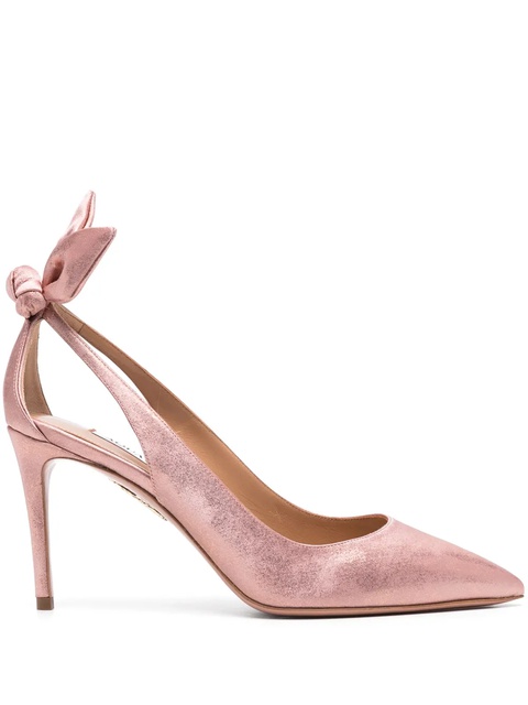 Aquazzura 90mm slingback leather pumps - Pink - zdjęcie produktu nr 1