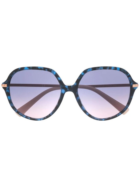 Valentino Eyewear oversized oval-frame sunglasses - Blue - zdjęcie produktu nr 1